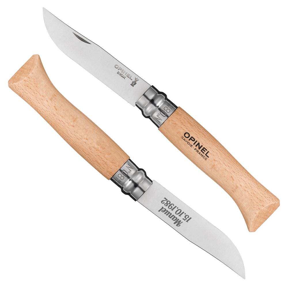 Couteau Opinel n°8 gravé