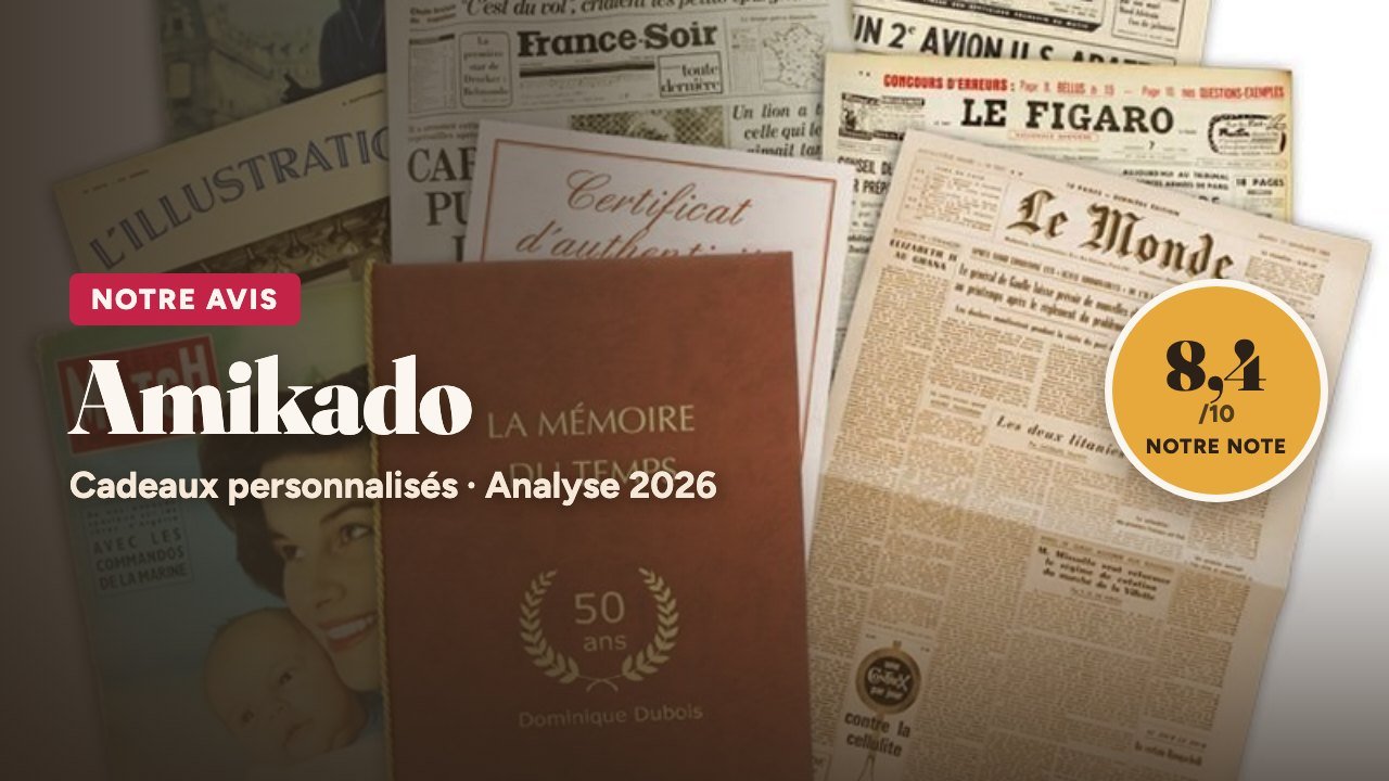 notre avis : Amikado, Cadeaux personnalisés · Analyse 2026, note 8,4 sur 10