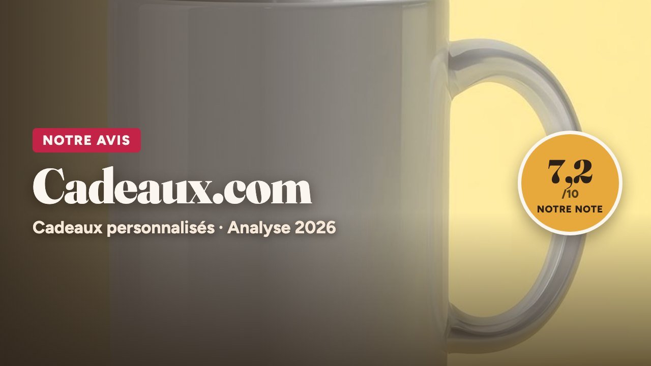 notre avis : Cadeaux.com, Cadeaux personnalisés · Analyse 2026, note 7,2 sur 10