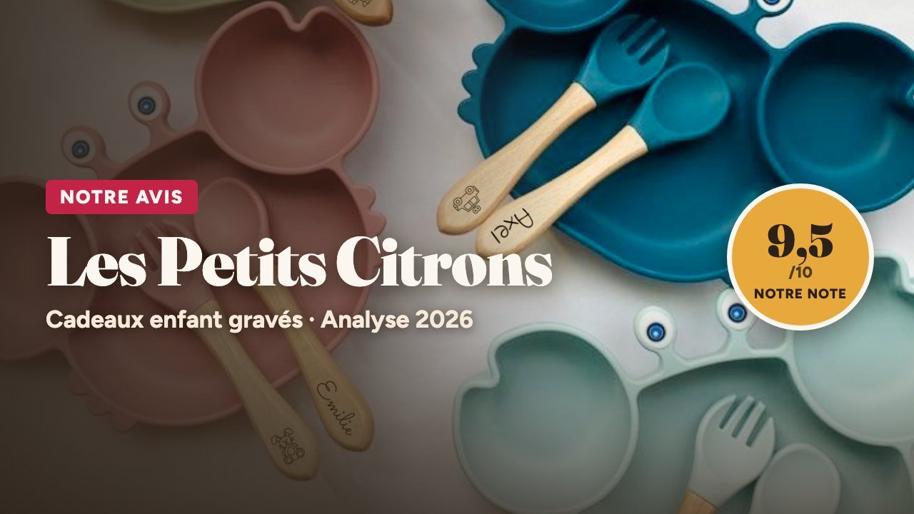notre avis : Les Petits Citrons, Cadeaux enfant gravés · Analyse 2026, note 9,5 sur 10