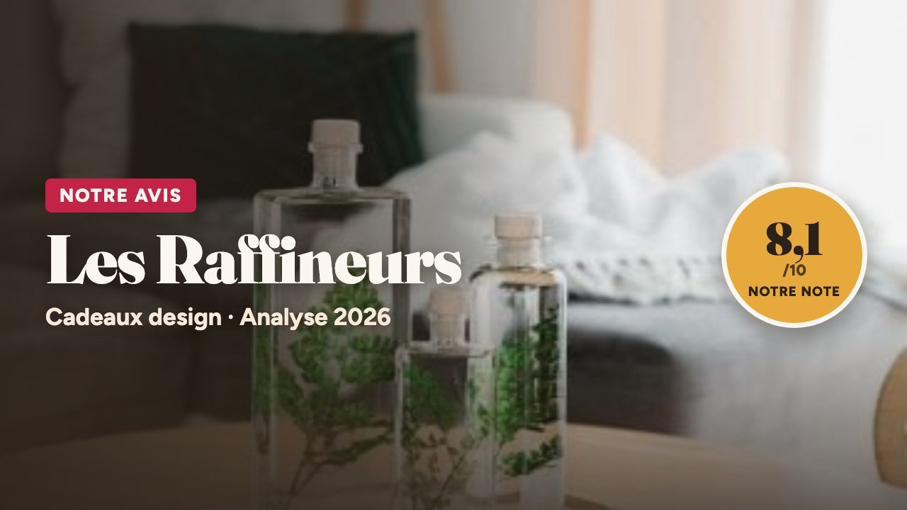notre avis : Les Raffineurs, Cadeaux design · Analyse 2026, note 8,1 sur 10